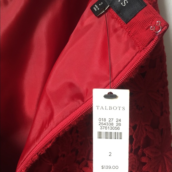 New dark red lace pencil skirt - Picture 6 of 7